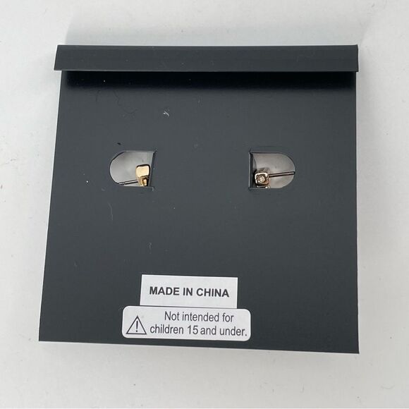 ~All Saints Two Tone Mix Box Ball Chain Earrings NWT - Picture 3 of 3